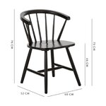 Резиновый деревянный стул черный меган (jella &amp; jorg)