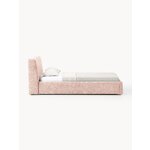Peach-colored upholstered bed (Cloud) 90x200
