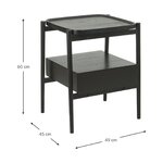 Black bedside table (libby)