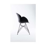Melns dizaina krēsls malaga (tradestone) neskarts