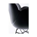 Melns dizaina krēsls malaga (tradestone) neskarts