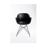Melns dizaina krēsls ar Malagu (Milano)