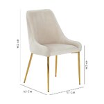Smėlio aukso spalvos aksominė kėdė (atidaryta) nepažeista