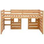 Light brown solid wood bunk bed (alpine)