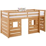 Light brown solid wood bunk bed (alpine)