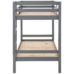 Gray solid wood bunk bed (alpine)