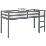 Gray solid wood bunk bed for 1 person (alpine)