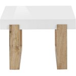 White-brown coffee table (solid)