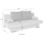 Gray sofa bed polly (collection ab) intact