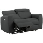 Dark gray double sofa with relaxation function (sentrano)