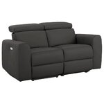 Brown double sofa with relaxation function (sentrano)