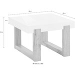White-brown coffee table (solid)