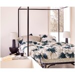 Floral cotton satin bedding set (aloha) 155x220 + 80x80 whole
