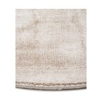 Light brown hand-woven round viscose rug (jane) d=200 whole