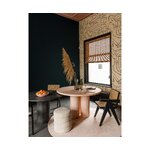 Light brown hand-woven round viscose rug (jane) d=200 whole