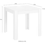 Small white dining table (80x75cm) (lynn)