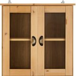 Light brown solid wood wall cabinet (oslo)