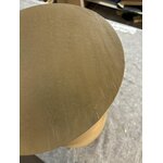 Light mango wood design sofa table (benno) d=35 with beauty flaw