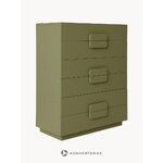 Olive Green Solid Wood Cabinet Spacious (Hkliving)
