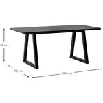 Solid wood Dining table (Nik) 180x90