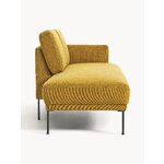Garstyčių spalvos maža sofa (Fluente)