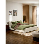 Light Beige Upholstered Bed (Melva) 180x200