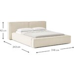 Helebeež Polsterdatud Voodi (Lennon)180x200