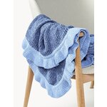 Mėlyna megzta raukta languota našlaitė (WW) 130x170