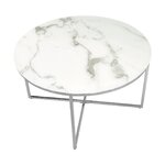 Sudraba marmora kafijas galdiņu imitācija (Antigva)