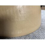 Light mango wood design sofa table (benno) d=35 with cosmetic defects
