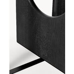 Black oval dining table (apollo) 180x90