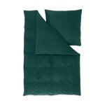 Комплект постельного белья из фланели темно-зеленого цвета (биба) 135х200см + 80х80см целиком, образец зала