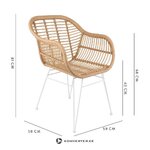 Brūni balts dārza krēsls (Costa)