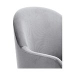 Tamsiai pilka aksominė kėdė su porankiais (rachel) su kosmetiniais defektais
