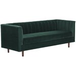 Зеленый бархатный диван (paula)