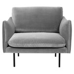 Gray velvet armchair (moby)