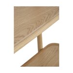 Light brown solid wood design shelf (libby) 190cm intact