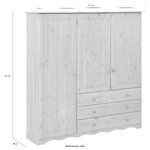 White solid wood wardrobe (mini)
