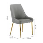 Gray-golden velvet chair (opening)