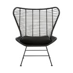 Juodojo dizaino sodo kėdė (Costa)