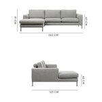 Светло-серый угловой диван (cucita)
