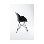 Melns dizaina krēsls ar Malagu (Milano)