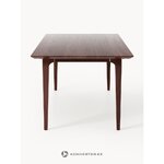 Dark Brown Solid Wood Dining Table (Archie) 220x110