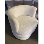 Cream design armchair (solomon) with a beauty flaw