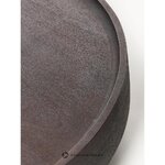 Tumši brūns apaļš masīvkoka kafijas galdiņš (Benno)