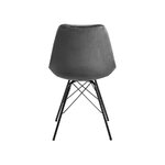 Dark gray velvet chair eris (actona) with cosmetic flaws