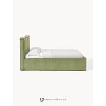 Roheline velvet voodi (dream) 180x200 iluveaga