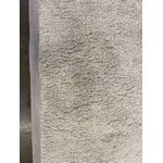 Светло-серый пушистый ковер из микрофибры (лейтон) 200х300 грязный