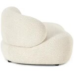Šviesiai smėlio spalvos „Teddy-Bouclé“ dizaino fotelis (Alba)