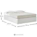 Light gray Continental bed (Enya) 160x200